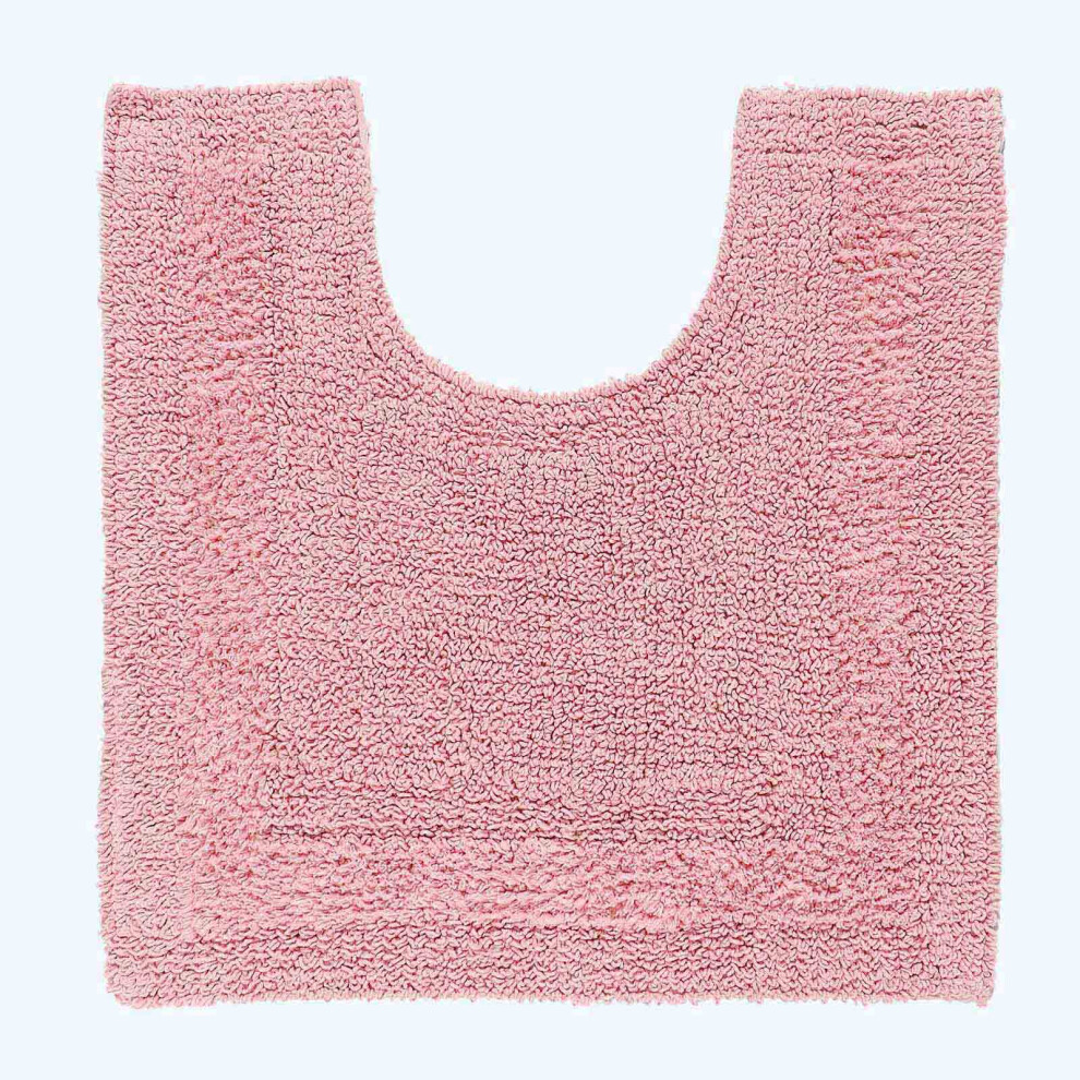 Homescapes (, Pedestal Mat) Luxury Reversible Cotton Bath Mat Pink