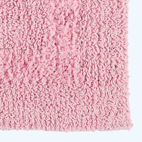Homescapes (Pink, Bath Mat) Luxury Reversible Cotton Bath Mat 1