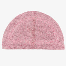 (Pink, Bath Mat - Half Round) Luxury Reversible Cotton Bath Mat