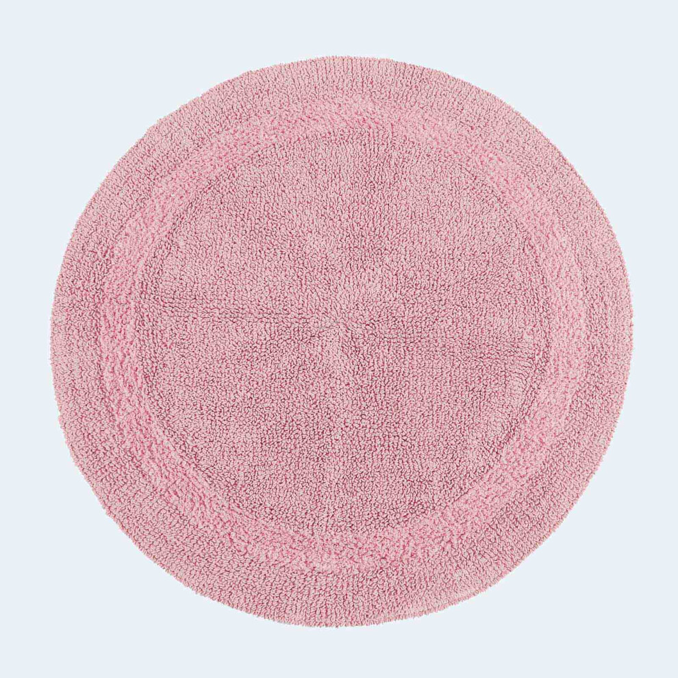 Luxury Reversible Cotton Round Bath Mat