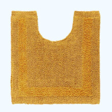 (Mustard, Pedestal Mat) Luxury Reversible Cotton Bath Mat