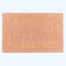 (Peach, Bath Mat) Luxury Reversible Cotton Bath Mat