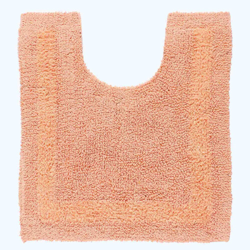 Homescapes (Peach, Pedestal Mat) Luxury Reversible Cotton Bath Mat