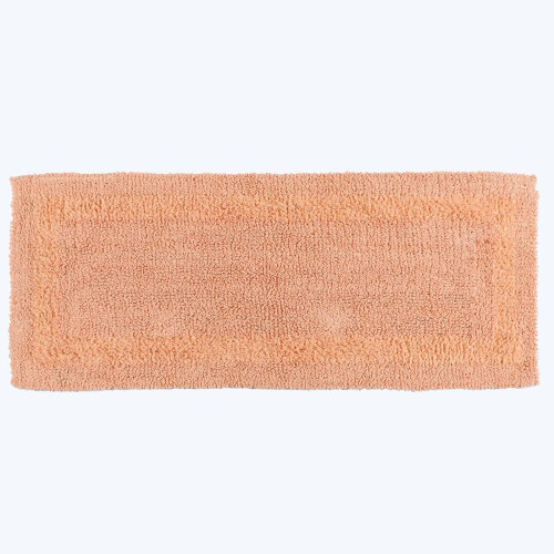 Homescapes (Peach, Bath Mat Runner) Luxury Reversible Cotton Bath Mat