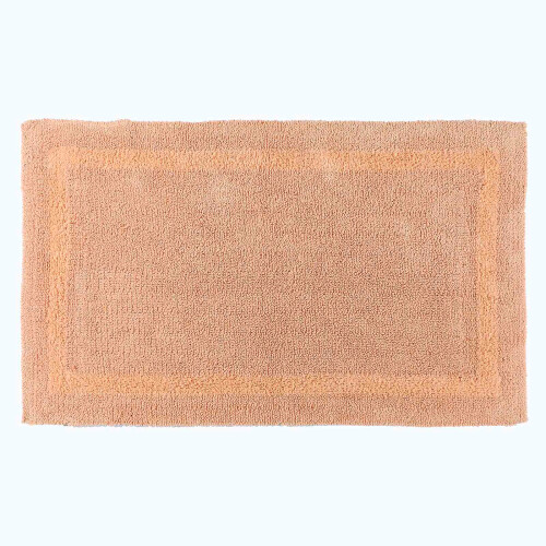 Homescapes (Peach, Bath Mat - Extra Large) Luxury Reversible Cotton Bath Mat