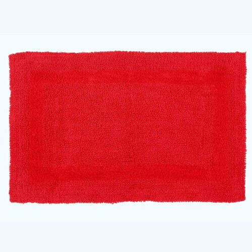 Homescapes (Red, Bath Mat) Luxury Reversible Cotton Bath Mat