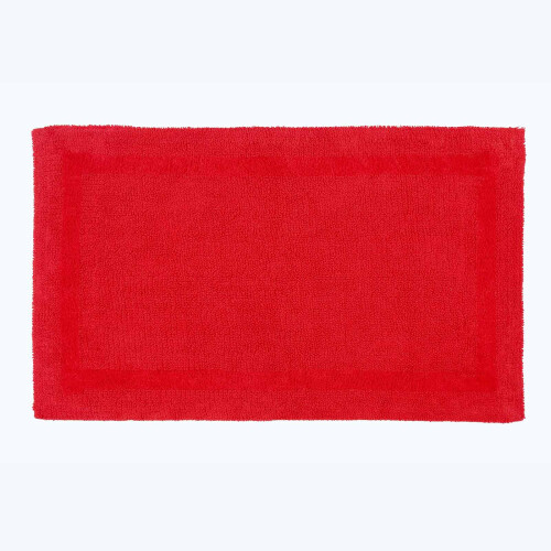 Homescapes (Red, Bath Mat - Extra Large) Luxury Reversible Cotton Bath Mat