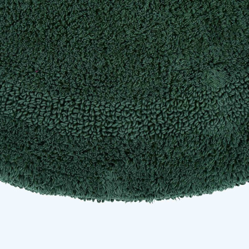 Homescapes (Moss Green, Bath Mat - Round) Luxury Reversible Cotton Bath Mat 1