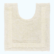 (Cream, Pedestal Mat) Luxury Reversible Cotton Bath Mat