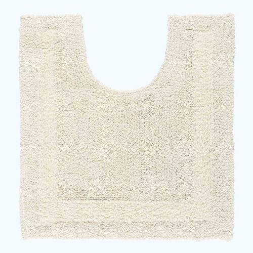 Homescapes (Cream, Pedestal Mat) Luxury Reversible Cotton Bath Mat
