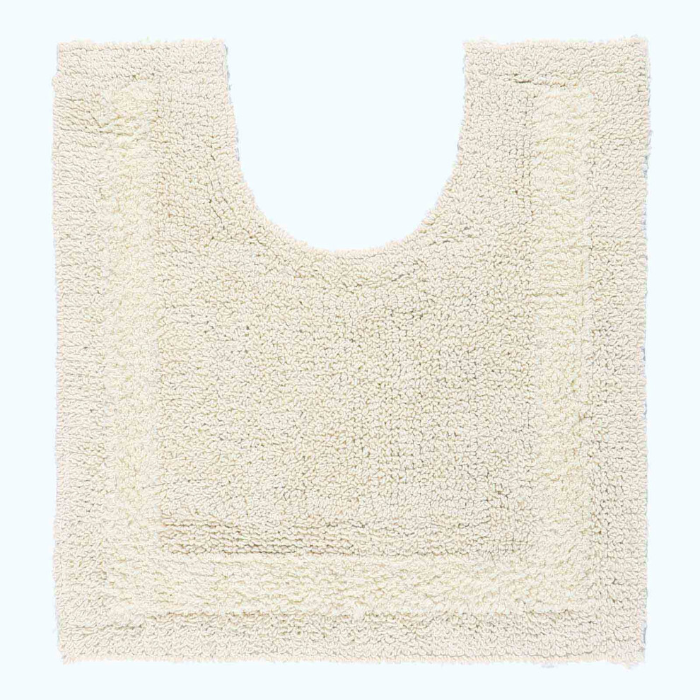 Homescapes (, Pedestal Mat) Luxury Reversible Cotton Bath Mat Cream