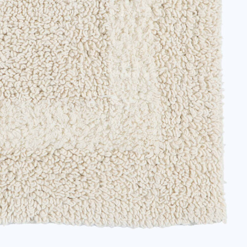 Homescapes (Cream, Pedestal Mat) Luxury Reversible Cotton Bath Mat 1