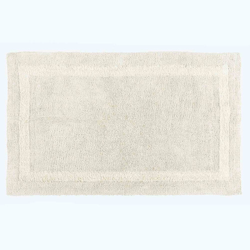 Homescapes (Cream, Bath Mat - Extra Large) Luxury Reversible Cotton Bath Mat
