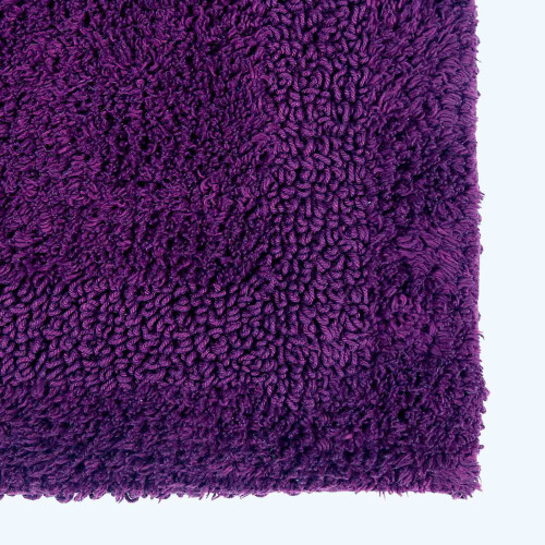 Homescapes (Purple, Bath Mat Runner) Luxury Reversible Cotton Bath Mat 1