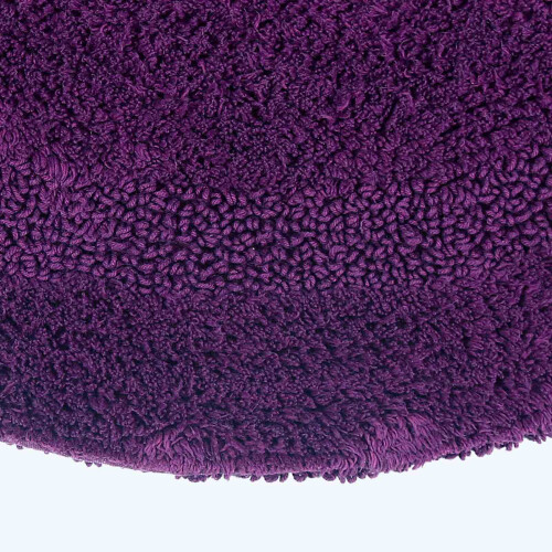 Homescapes (Purple, Bath Mat - Round) Luxury Reversible Cotton Bath Mat 1