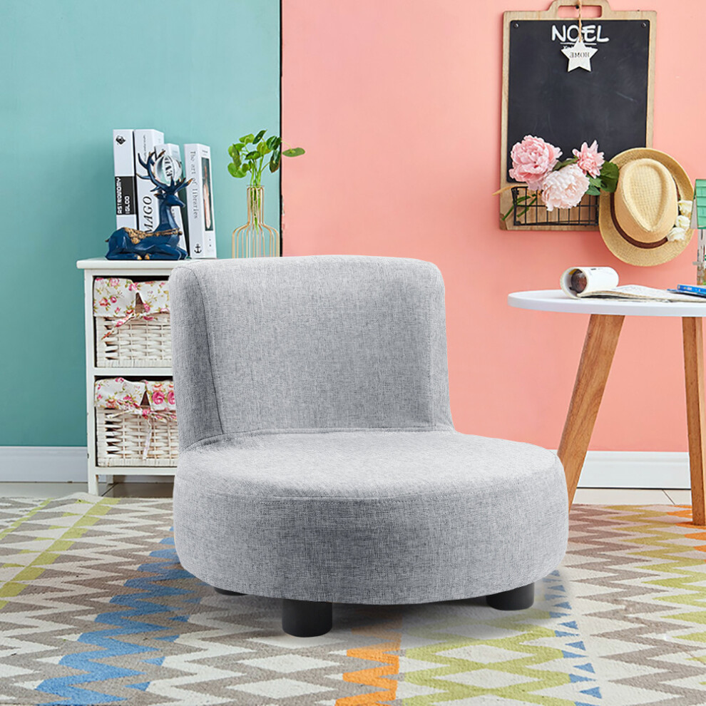 Linen Padded Kids Toddlers Chair Sofa Seat Armchair Playroom Furniture
