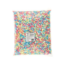 (1 x Micro Mallow 4 Colour 1KG Bag - 1F081) PLAIN WHITE MINI MARSHMALLOWS RETRO SWEETS 1KG PARTY BAG HMC CERTIFIED HALAL MIX