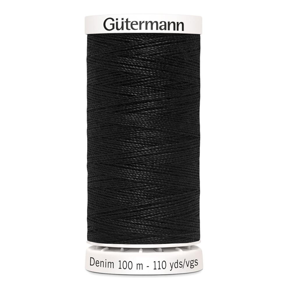 Gutermann Denim 100m No.50 Polyester Thread for Hand and Machine - Colour 1000