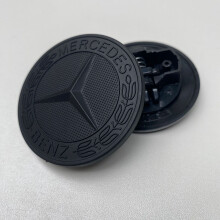 ( Matte black ) For Mercedes Benz Hood Emblem ABCERS Class GLC GLK CLA CLS Hood Flat Front Emblem