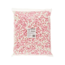 (5 x Mini Mallows Pink & White 1KG Bag - 1F082) MINI TWIST PINK WHITE MARSHMALLOWS RETRO SWEET 2 x 1KG, 5 x 1KG PARTY BAGS HMC CERTIFIED HALAL MIX