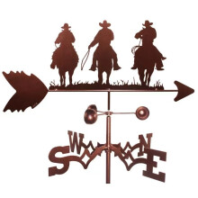 (Three horsemen) Metal Skull Knight Weather Vane Standing Wind Vanes Cottage Weather Vane Decor Yard Shed Home Fence Post For Garden, Roof, Patio, Lawn, Halloween