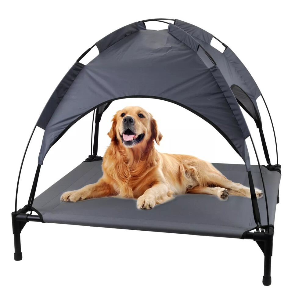 Large Raised Dog Bed Puppy Pet Cot Elevated Tent Roof Canopy Sun Shade Cover