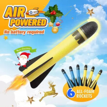 STOMP ROCKET LAUNCHER FOR KIDS TOYS 6 FOAM ROCKET FLYING TOY OUTDOOR GARDEN NEW