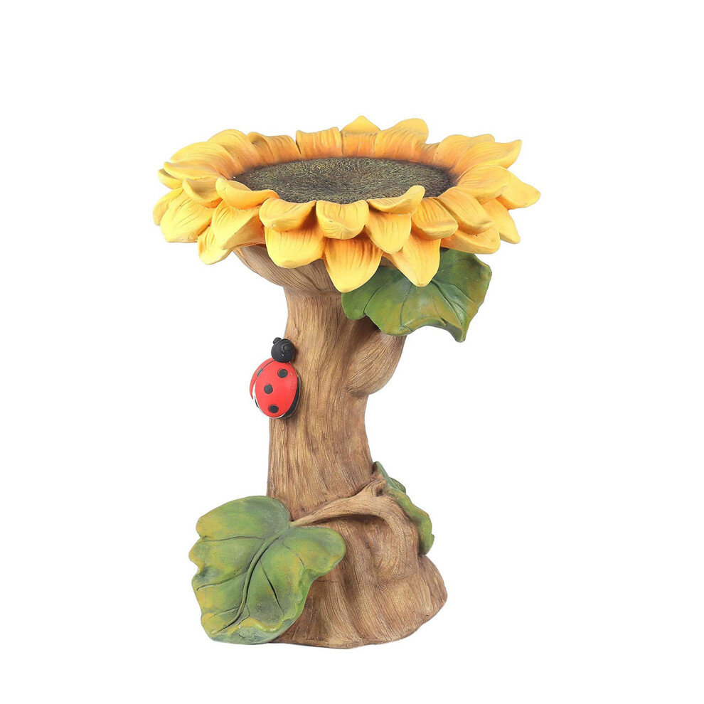 Torribaly Jjbrdz Sunflower Bird Bath Garden Outdoor Yard Lawn Decor Art Ornaments