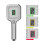 Lowenergie (Square Style ) LOWENERGIE Shower Head & LCD Screen Timer with Flow Meter Water Energy Saving Self Powered 3