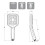 Lowenergie (Square Style ) LOWENERGIE Shower Head & LCD Screen Timer with Flow Meter Water Energy Saving Self Powered 5