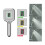 Lowenergie (Square Style ) LOWENERGIE Shower Head & LCD Screen Timer with Flow Meter Water Energy Saving Self Powered 1