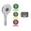 Lowenergie (Round Style) LOWENERGIE Shower Head & LCD Screen Timer with Flow Meter Water Energy Saving Self Powered 4
