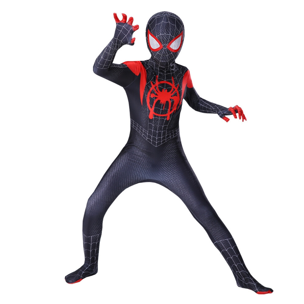 (#1 Spiderman, Kids150ï¼H140-150cmï¼) Boys Spiderman Cosplay Costume Fancy-Dress Up Halloween Jumpsuit Adult Kids