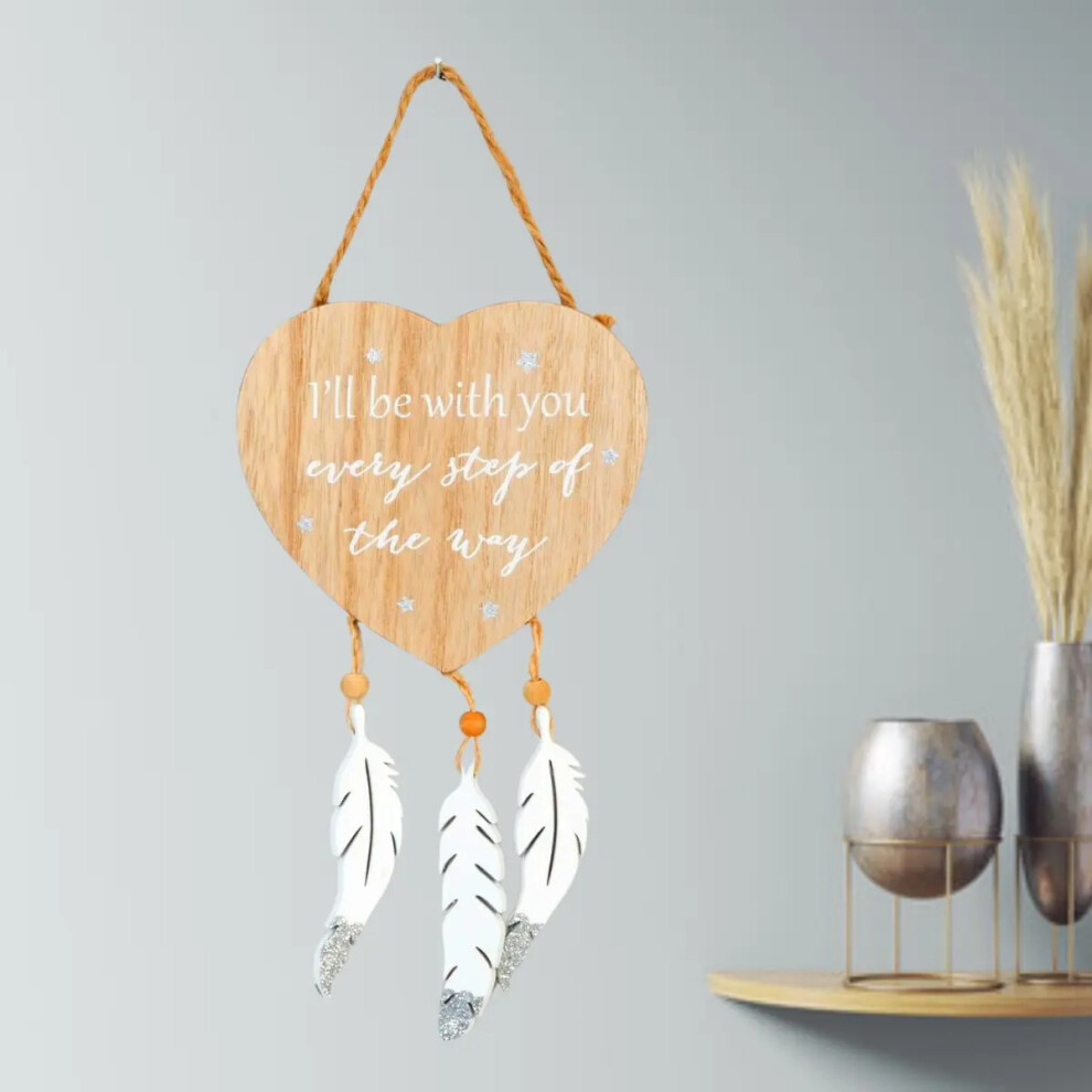 Widdop And Co. In Loving Memory Of Family Wooden Hanging Heart Memorial Plaque Love Heaven Sign