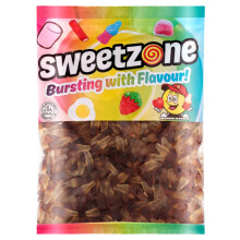 (Cola Bottles 1KG Bag - 1F008) Halal Sweets Party Mix, Fizzy Cherry Bottles, Fizzy Mix 1kg Bag Halal HMC Sweets
