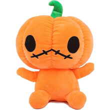SRICAM Halloween Pumpkin Plush Toy Orange Stuffed Pumpkin Fluffy Plush Festive Pumpkin Cushion Soft Toy Halloween Decorations Add Festive Atmosphere