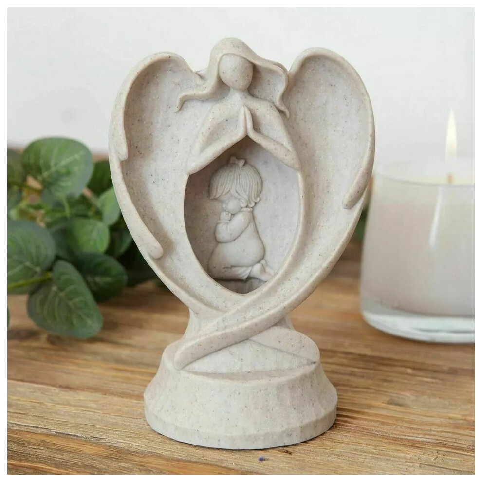 Faith & Hope Praying Girl Guardian Angel Night Light Child Home Ornament Religious Gift