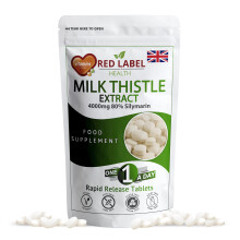 Milk Thistle 4000mg 365 Tablets High Strength 80% Silymarin Vegan UK