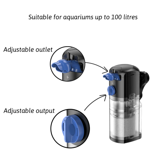 AllPondSolutions 500L/H Aquarium Internal Filter INFIL-500 2