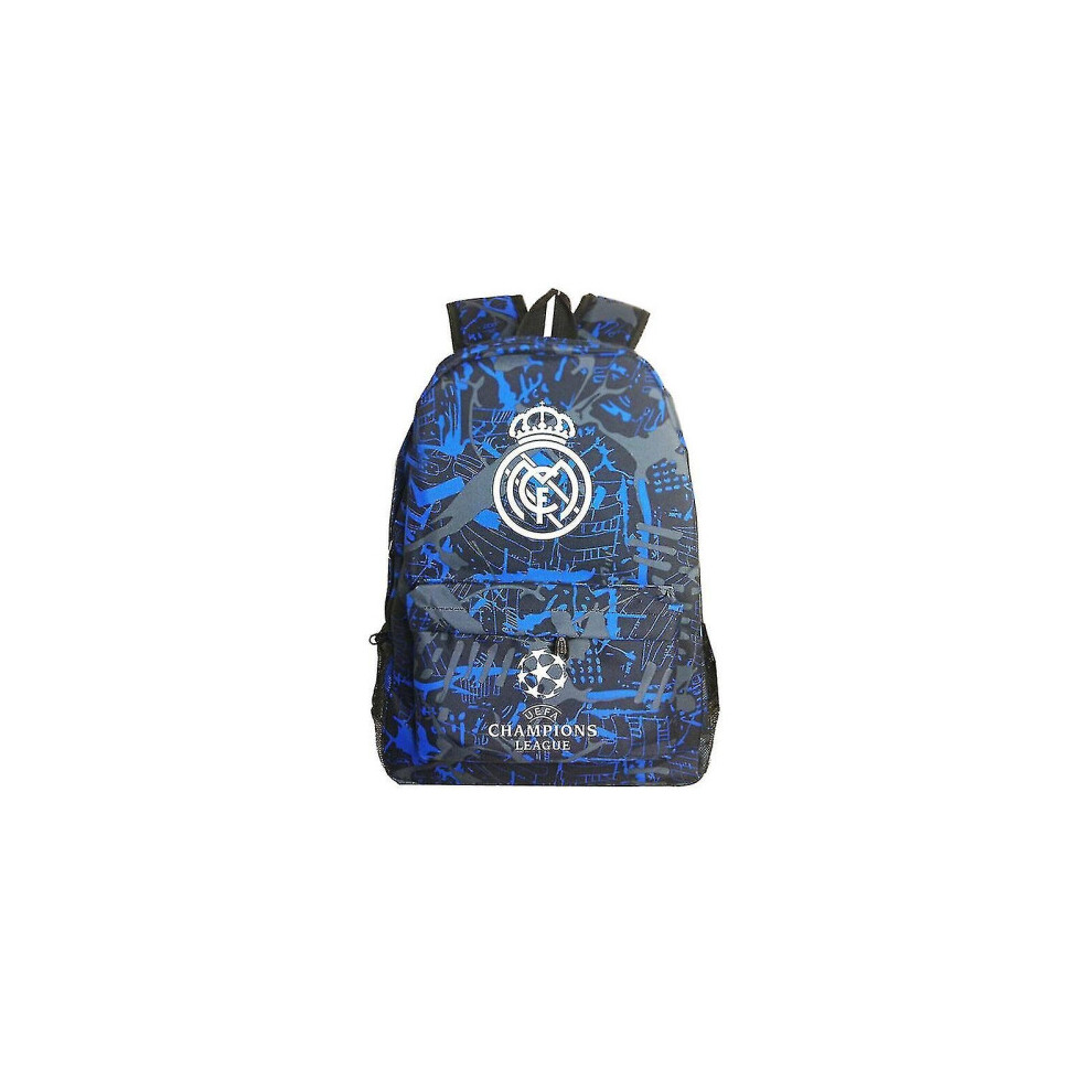 Graffiti Real Madrid Uefa Champions League Shoulder Bag Fan Backpack Student Schoolbag Storage Bag