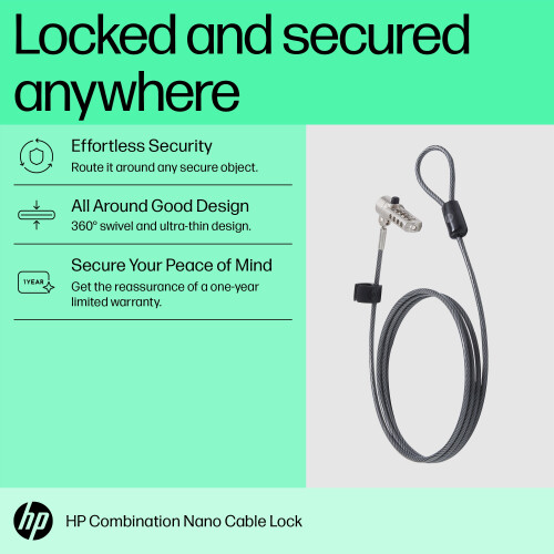 HP HP Nano Combination Cable Lock 2