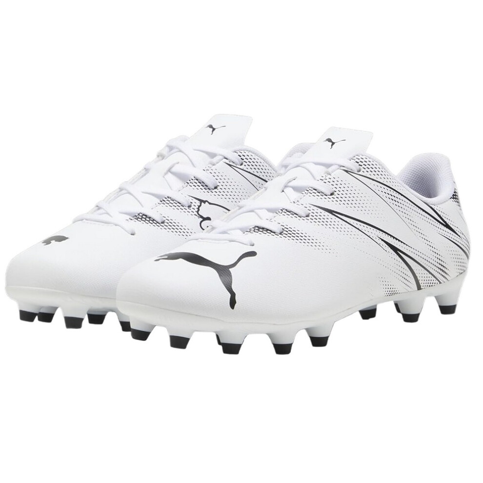 (13 UK Child, White/Black) Puma Childrens/Kids Attacanto Turf Training Football Boots