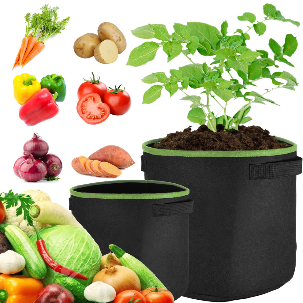 Plant Grow Bags | Felt Fabric Planting Container | Durable Garden Planter 10L