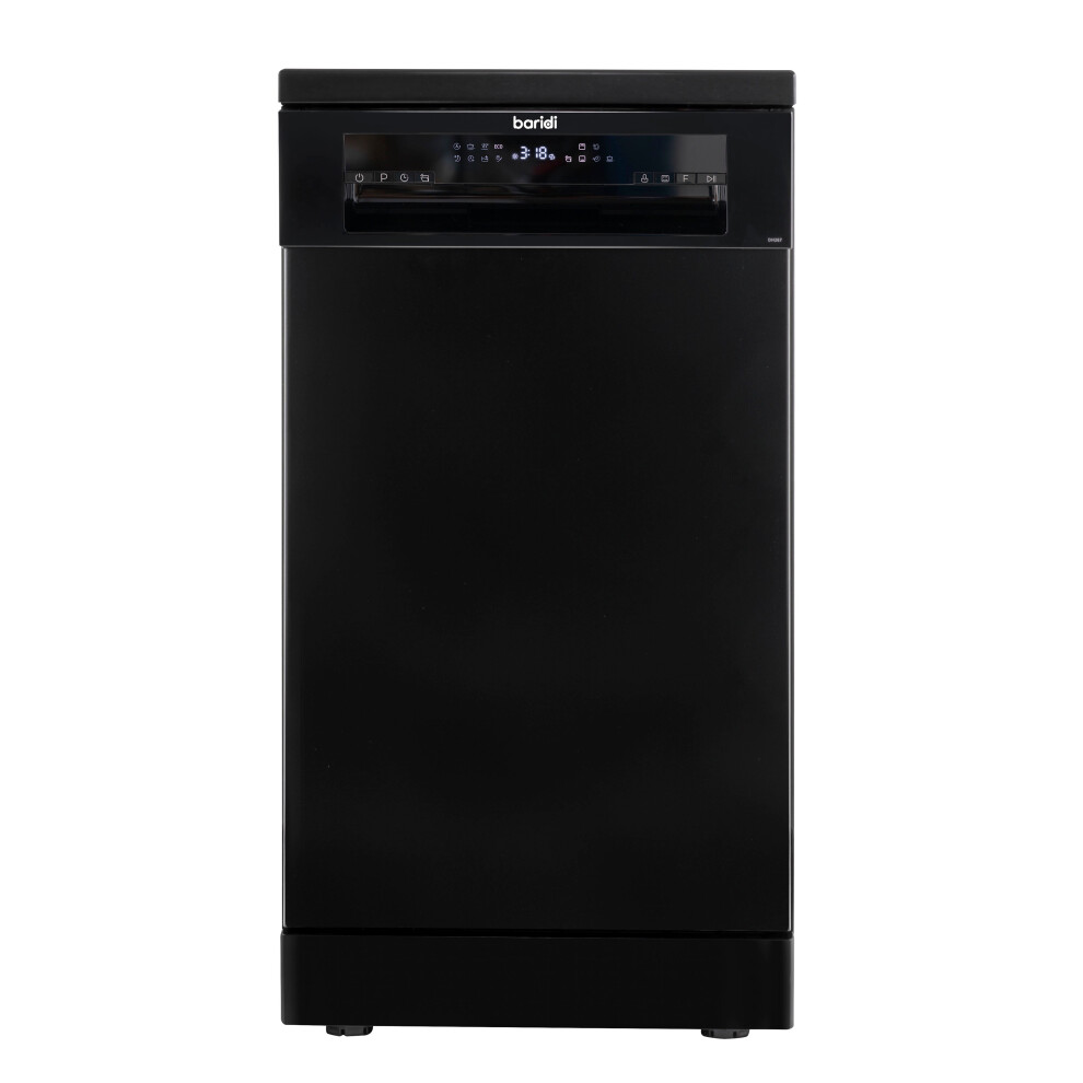 Slimline Freestanding Dishwasher 45cm Wide 10 Place Settings - Black