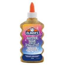 Elmer's PVA Glitter Glue | Gold | 177 mL | Washable & Kid Friendly | Great for Making Slime & Crafting