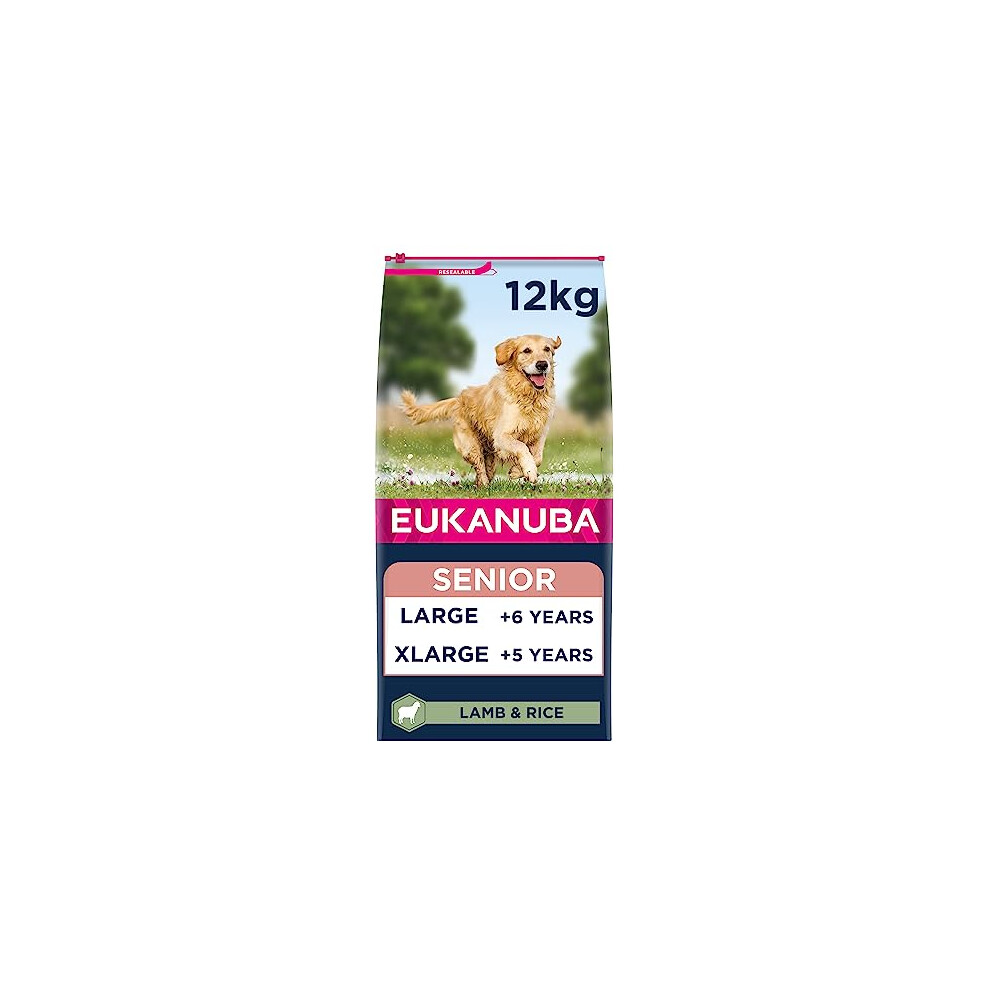 Eukanuba Complete Dry Dog Food For Senior Large And Giant Breeds With Lamb And Rice 12 Kg