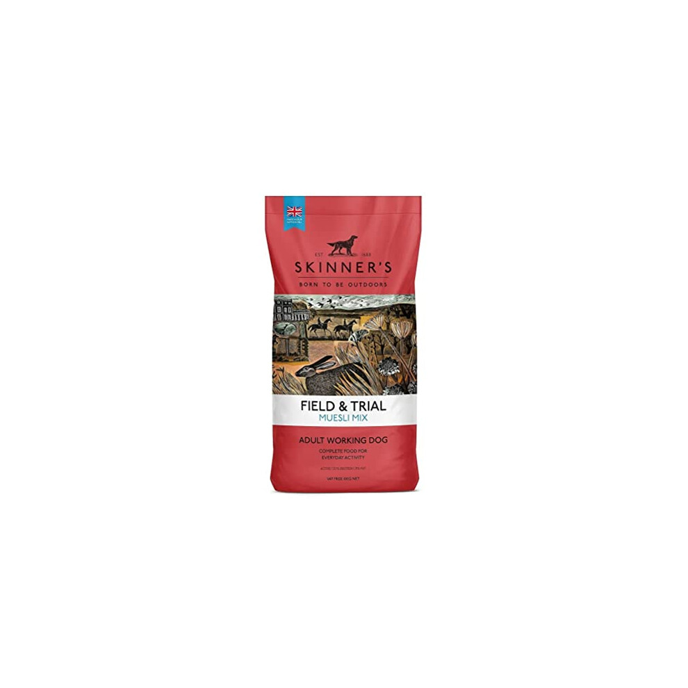 Skinner?s Field & Trial Muesli Mix ? Complete Dry Adult Dog Food, For Fussy Eaters, Mixed Kibble for Variety, 15kg