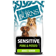 Burns Pet Nutrition Hypoallergenic Complete Dry Dog Food Adult and Senior Dog Sensitive with Pork and Potato 6 kg