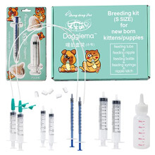 Bubble milk bowl Breeding kit Puppy Feeding Tube Kit Kitten Feeding Tube Kit Includes 5 FR for Dog Whelping Supplies/Newborn Kitten Supplies