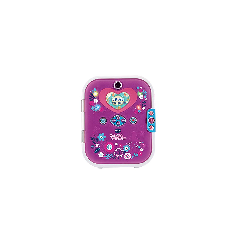 VTech Purple Secret Safe Diary Light Show, Interactive Girls Diary, Secret Diary for Girls with Face Recognition, Photos & More, Gifts for Girls with